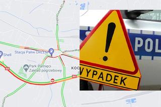 Wypadek na A4 w Rudzie Śląskiej. Dachował samochód. Utrudnienia w stronę Katowic