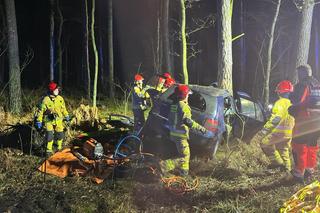 Śmiertelny wypadek pod Pleszewem. Dwóch nastolatków nie żyje. Kierujący volkswagenem nie miał uprawnień