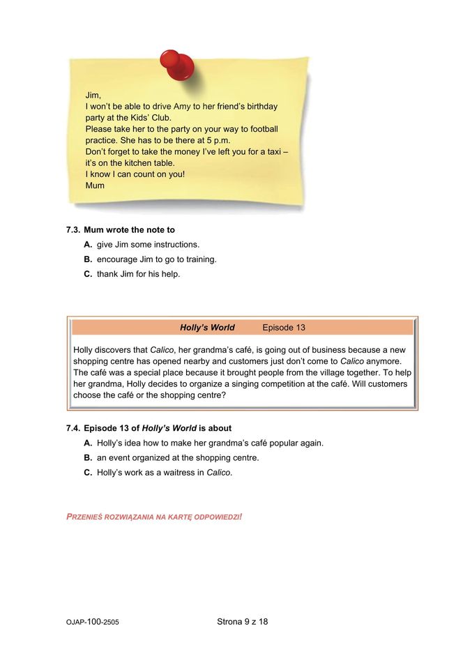 Egzamin ósmoklasisty język angielski 2025: ODPOWIEDZI i ARKUSZE CKE [15.05.2025]