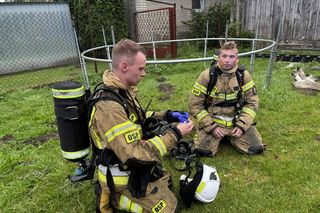 Pożar budynku gospodarczego, Rudzienko, gmina Dobre, powiat Miński