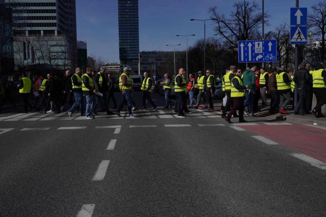 Strajk taksówkarzy w Warszawie (27.03)