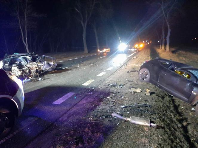 Wola Łącka. 19- i 20-latek nie żyją, dwie osoby ciężko ranne! Szokujący wypadek na DK 60 [ZDJĘCIA]
