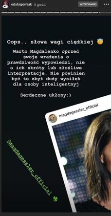 Magda Gessler uderza w Edytę Górniak