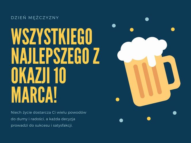 Dzień Mężczyzny 10 marca kartka z życzeniami