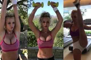 Britney Spears ćwiczy jak szalona [VIDEO]