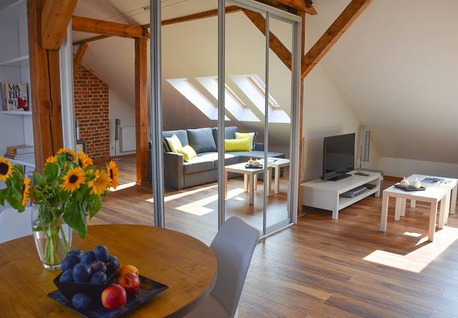 Loft aranżacja z cegłą