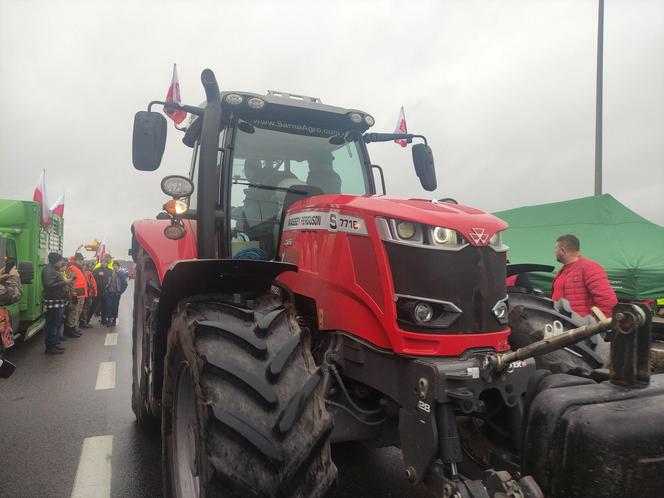 Protest rolników w Elblągu na S7