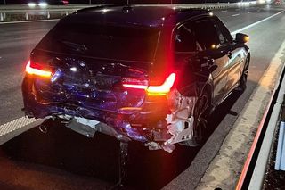 Dwa bmw zderzyły się na północnej obwodnicy Krakowa. Drogę otwarto niespełna 10 godzin wcześniej 