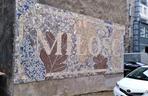 Mozaika Miłość na podwórku w centrum Szczecina