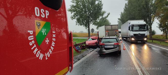 Groźny wypadek na drodze krajowej nr 8 pod Wrocławiem