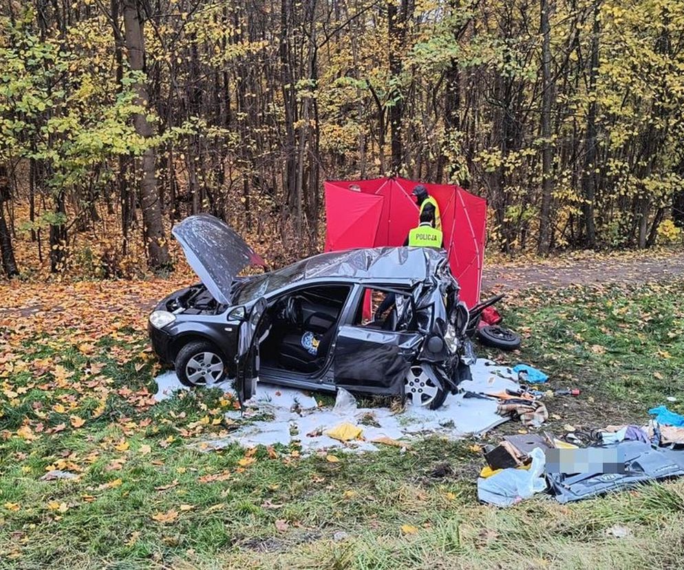 Tragiczny wypadek na DK 12. Ciężarówka wjechała w osobówkę. Jedna osoba nie żyje