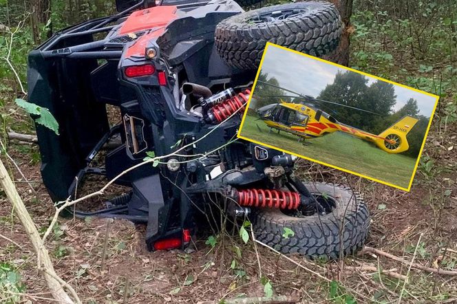 Somianka. 15-latek ciężko ranny w wypadku. Chłopak leżał pod pojazdem typu: buggy [ZDJĘCIA]