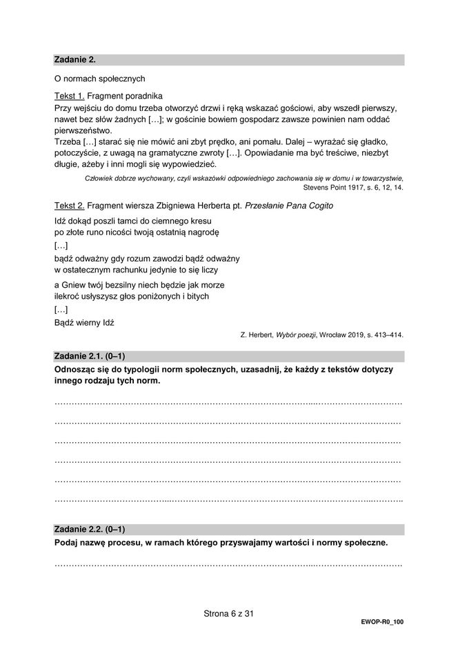 Matura 2025: WOS poziom rozszerzony 13.05.2025. ARKUSZE CKE [Formuła 2015]	