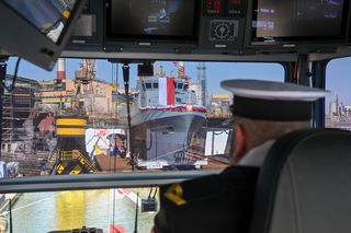 Przyszły ORP Rybitwa. Ochrzczono i zwodowano nowoczesny niszczyciel min 