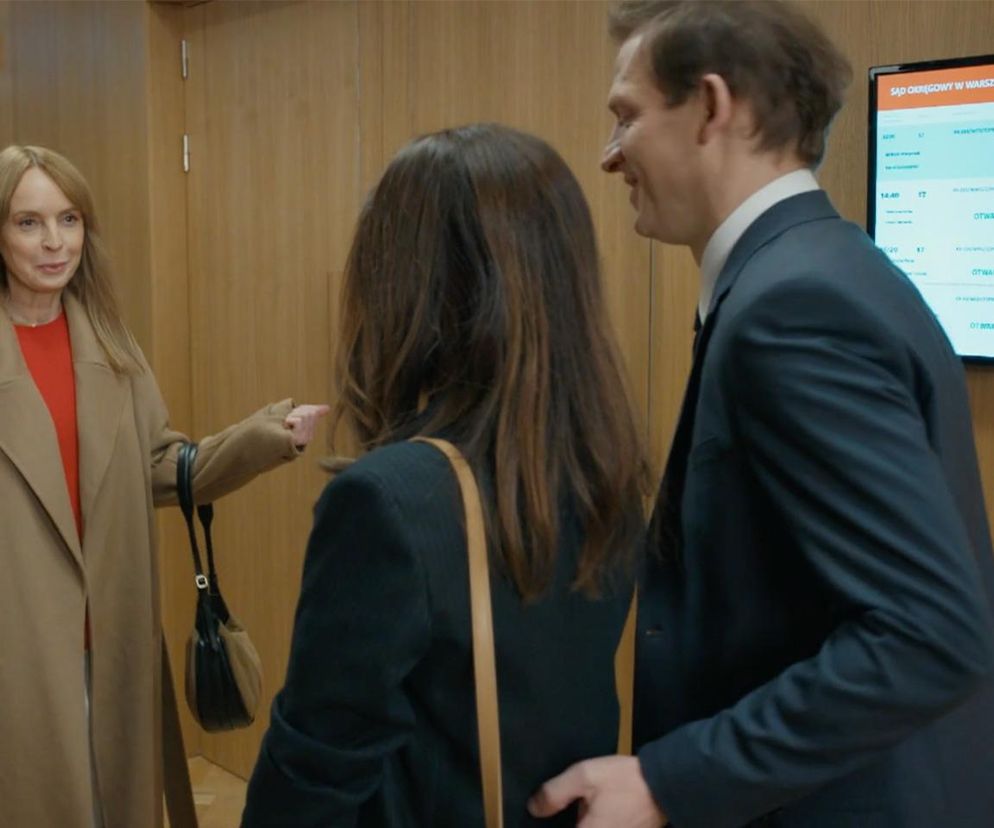 Barwy szczęścia, odcinek 3200: Łukasz (Michał Rolnicki), Agnieszka (Katarzyna Tlałka), Kasia (Katarzyna Glinka)