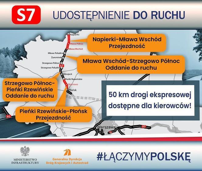 Szybciej nad morze o 30 minut! Drogowcy otworzyli nowy odcinek trasy S7