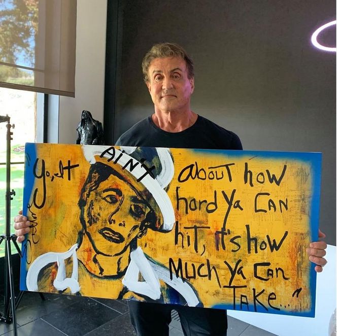 Sylvester Stallone maluje obrazy - i sprzedaje je za tysiące dolarów!