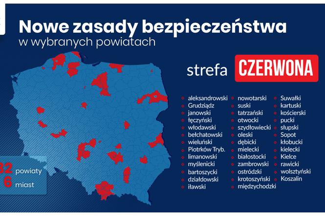 Koronawirus w Polsce: Nowe STREFY CZERWONE. Co z miastami w Śląskiem? SPRAWDŹ!