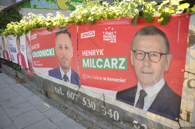 Kampania wyborcza w Kielcach. W śródmieściu najwięcej plakatów kandydatów do Sejmu i Senatu