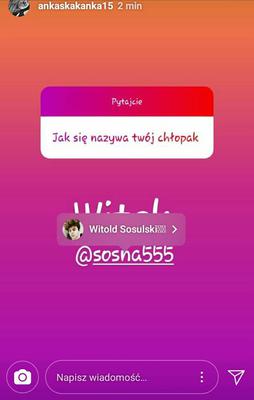 Anna Adamus - Zuzia z serialu Barwy szczęścia na Instagramie o chłopaku