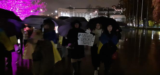 „Rosja to państwo terrorystyczne”. Manifestacja Ukraińców w Lublinie