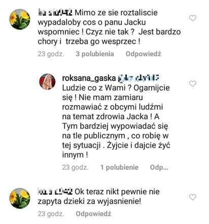 Roksana Gąska odpowiada fance na Instagramie
