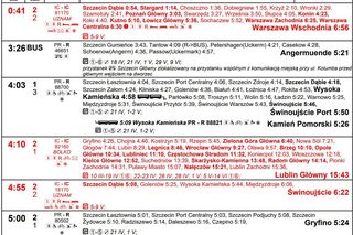 Nowy rozkład jazdy PKP Szczecin Główny marzec 2025 