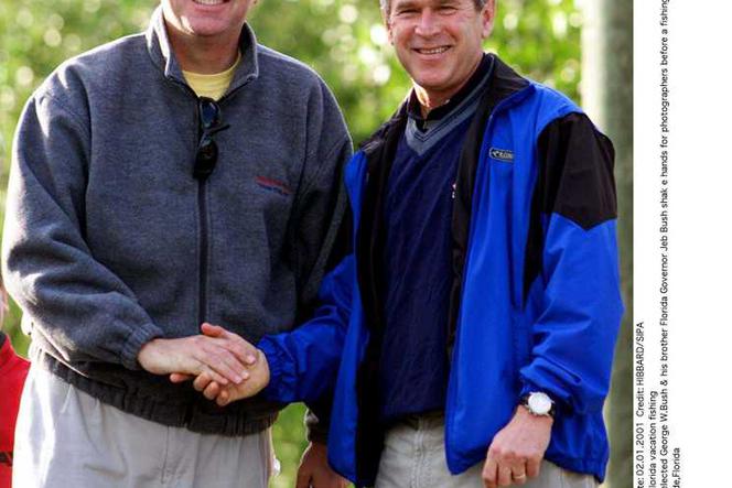 Jeb Bush i ustępujący prezydent USA George W Bush