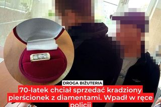 70-latek chciał sprzedać kradziony pierścionek z diamentami. Wpadł w ręce policji