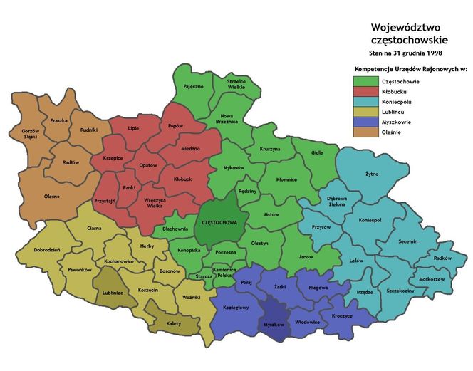 Dawne województwo częstochowskie