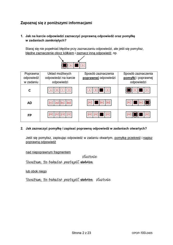 Egzamin ósmoklasisty 2024 - język polski arkusz, zadania