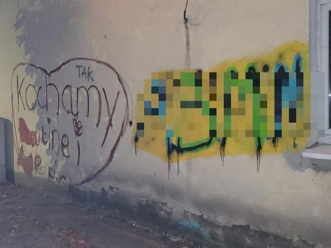  Młody graficiarz z Krobi zatrzymany przez policję. 15-latek pomalował sprayem kilka obiektów 