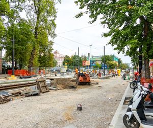 Budowa tramwaju na Rakowieckiej w Warszawie