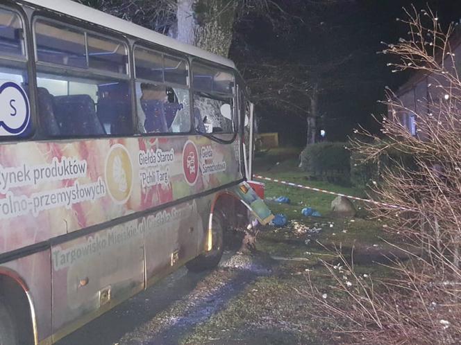 Autobus z dziećmi uderzył w drzewo! Są ranni. Dramat w Trzebiechowie [GALERIA]