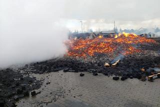 Pożar składowiska palet w Miliczu