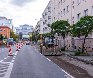 Budowa tramwaju na ul. Rakowieckiej w Warszawie