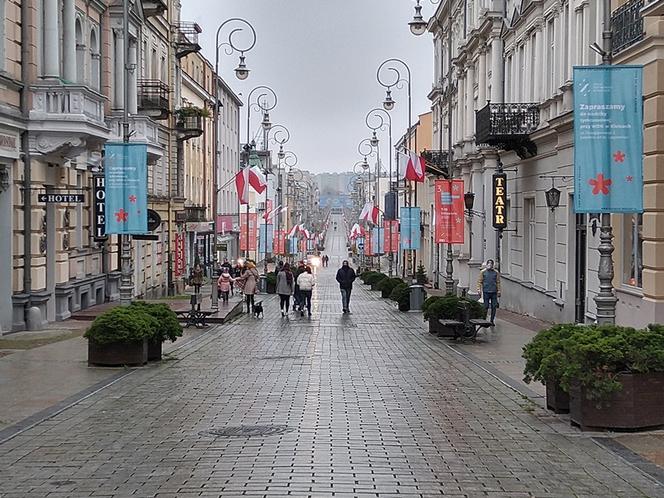 Ulice Kielc w dniu Święta Niepodległości 2020
