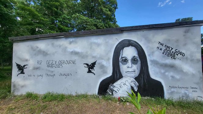 Mural Ozzy'ego Osbourne'a w Warszawie