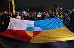 Manifestacja na pl. Solidarności w Szczecinie w pierwszą rocznicę inwazji na Ukrainę