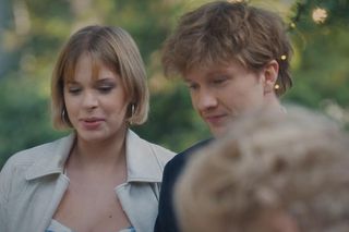 	M jak miłość odc. 1836. Łukasz (Jakub Józefowicz), Ania (Gabriela Świerczyńska)