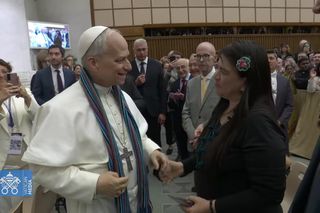 Papież Leon XIV na spotkaniu z dziennikarzami 