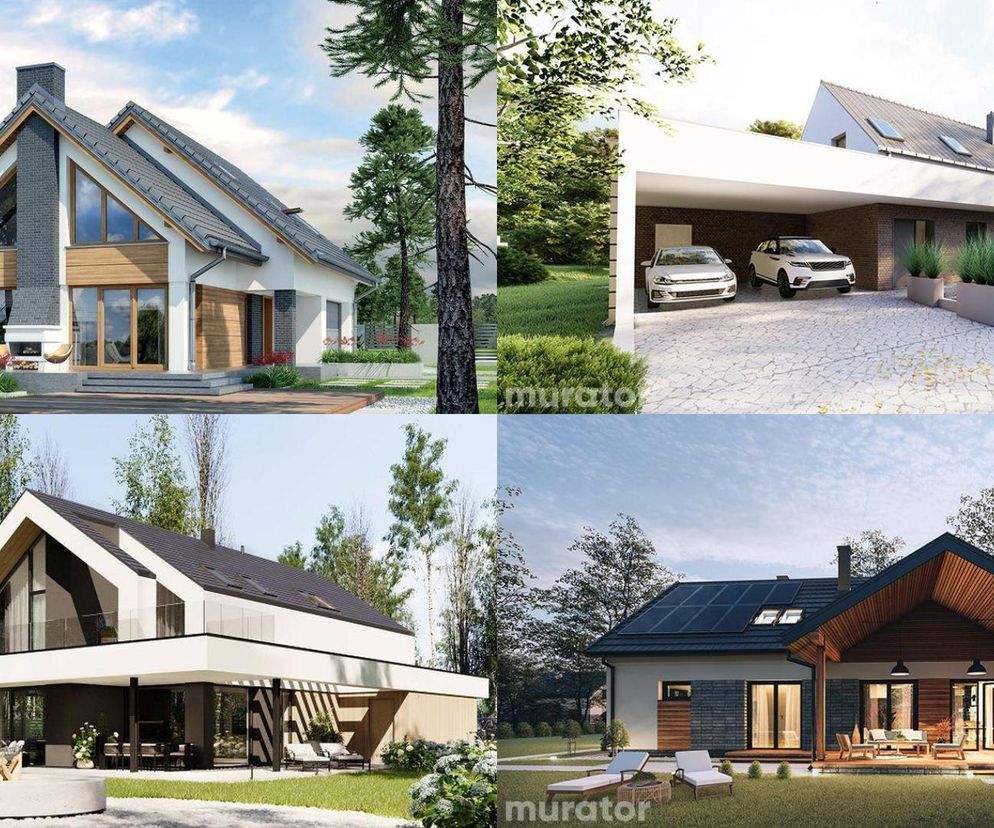 Najładniejsze projekty domów z poddaszem i garażem z kolekcji Murator Projekty