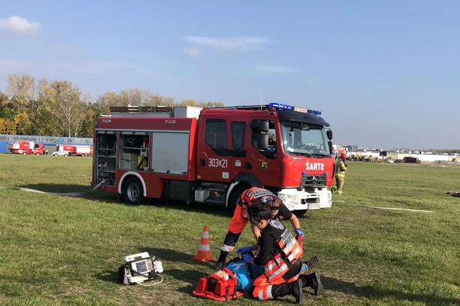 Ćwiczenia służb ratowniczych na lotnisku Katowice-Muchowiec
