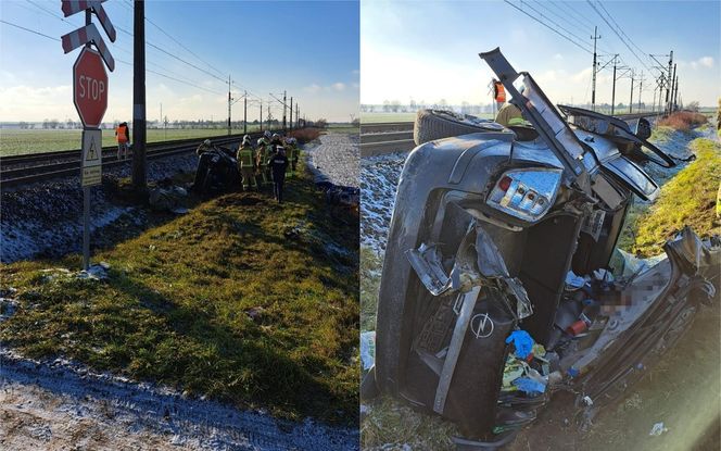 Poważny wypadek na przejeździe kolejowym w Turznie pod Toruniem