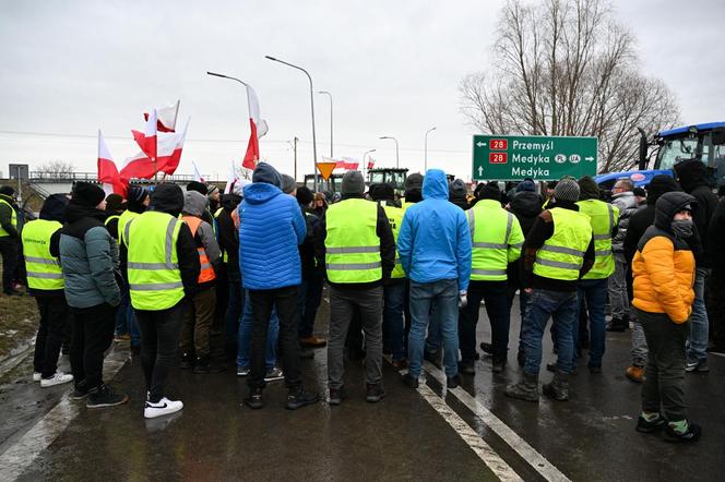 Protest rolników w Medyce