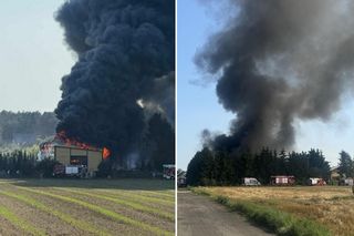 Pożar koło Ciechocinka. Dym widoczny z Torunia! Kolejni strażacy jadą walczyć z żywiołem