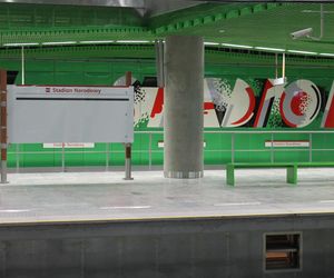 Stadion Narodowy - peron planowanej linii metra M3