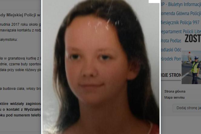 Kolejna zaginiona nastolatka na Podlasiu. Czy ktoś widział tę dziewczynkę? [ZDJĘCIE]