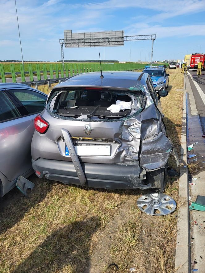 Karambol na S5 koło Kościana. Jedna kolizja za drugą