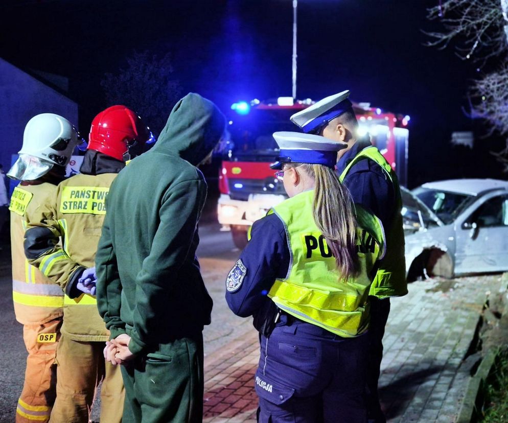 17-latek skosił autem słup energetyczny